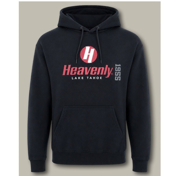 Gildan Other - Gildan Heavenly Lake Tahoe 1955 Ski Resort Hoodie Large Black Graphic Sweatshirt